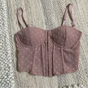rose pale pink corset top
